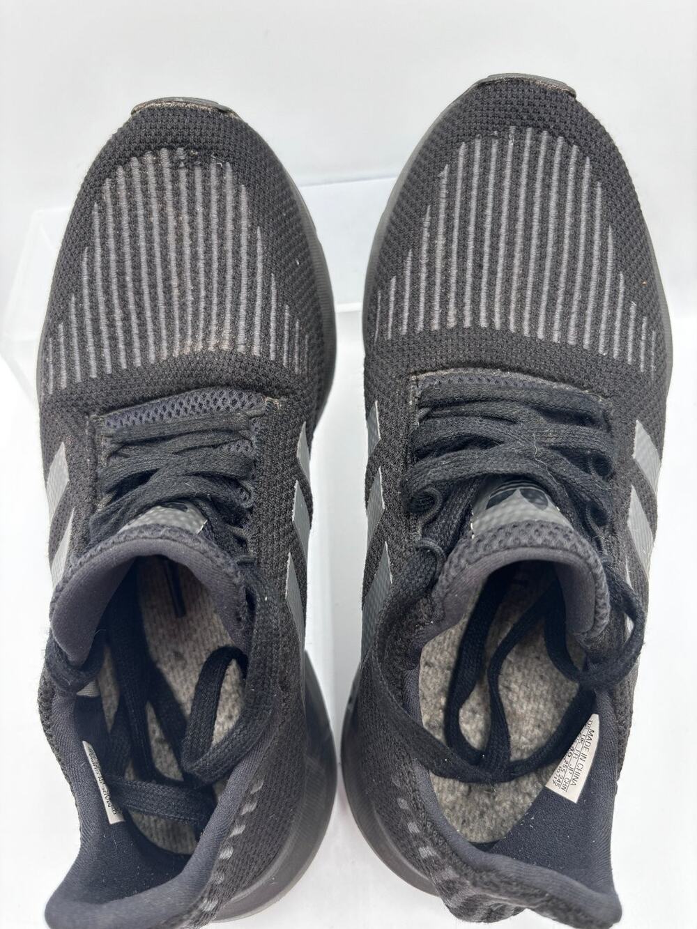 adidas Athletic Shoes Men's Core Black US 7 Mesh Knit Running Sneakers